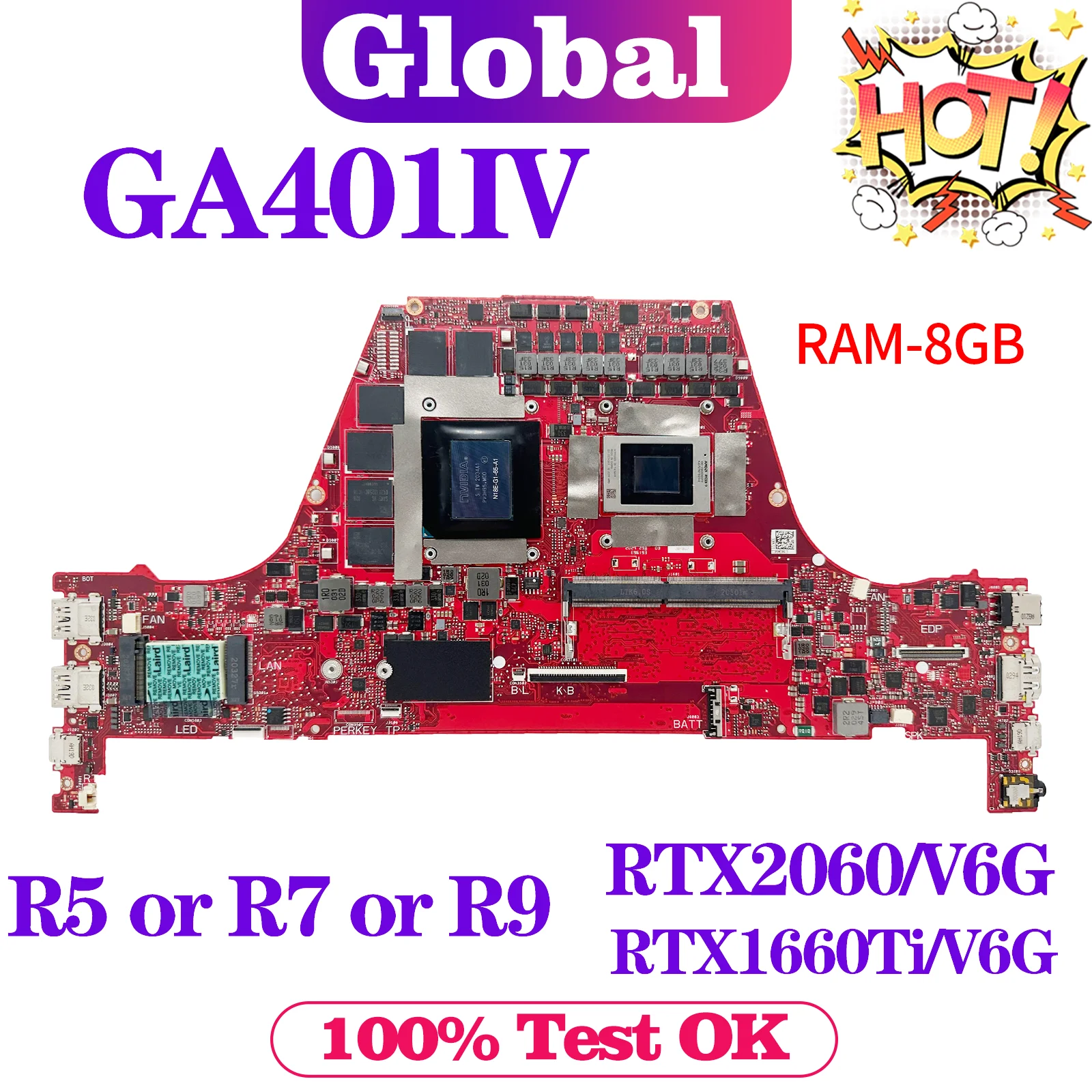 KEFU ASUS ROG GA401IV GA401IU GA401II GA401IVC Ʈ  R5 R7 R9 GTX1650Ti RTX1660Ti RTX2060  κ